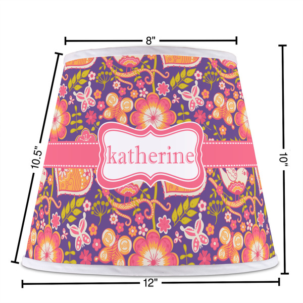 Birds & Hearts Poly Film Empire Lampshade - Dimensions