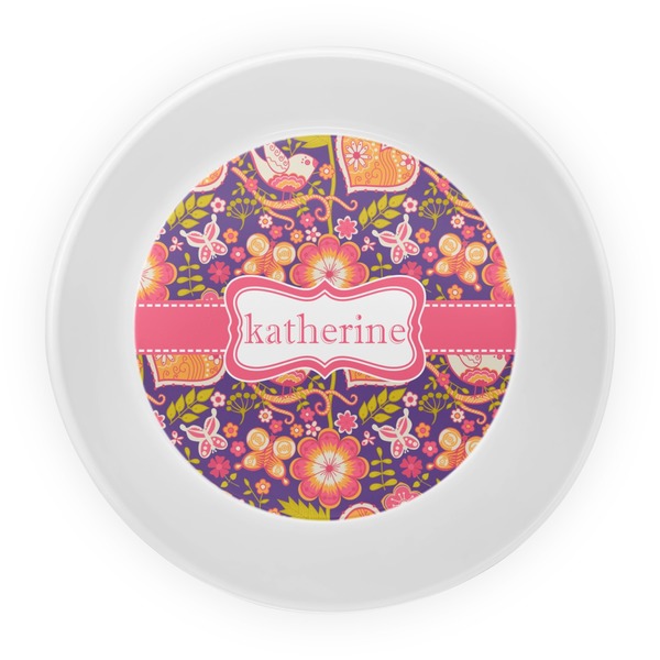 Birds & Hearts Melamine Bowl - Center