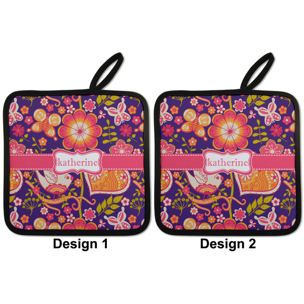 Birds & Hearts Pot Holders - Set of 2 APPROVAL