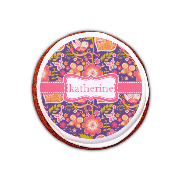 Birds & Hearts Printed Icing Circle - XSmall - On Cookie