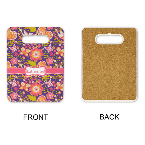 Birds & Hearts Rectangle Trivet with Handle - APPROVAL