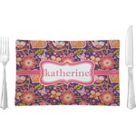 Birds & Hearts Glass Rectangular Lunch / Dinner Plate (Personalized)