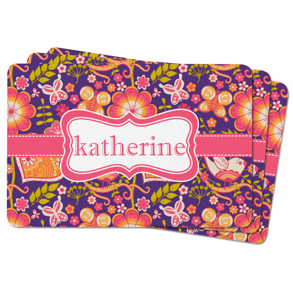 Birds & Hearts Rectangular Fridge Magnet - THREE