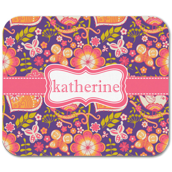 Birds & Hearts Rectangular Mouse Pad - APPROVAL