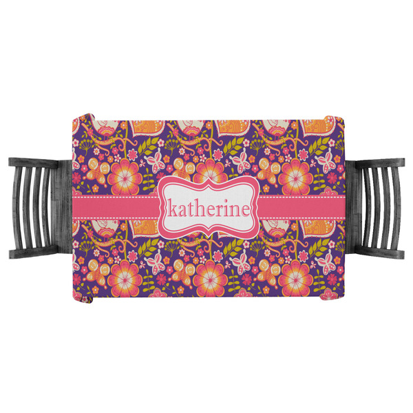 Custom Birds & Hearts Tablecloth - 58"x58" (Personalized)