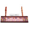 Birds & Hearts Red Mahogany Nameplates with Business Card Holder - Straight