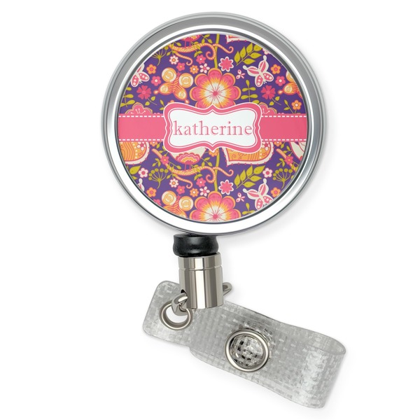 Custom Birds & Hearts Retractable Badge Reel (Personalized)