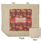 Birds & Hearts Reusable Cotton Grocery Bag - Front & Back View