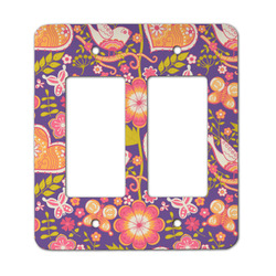 Birds & Hearts Rocker Style Light Switch Cover - Two Switch