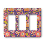 Birds & Hearts Rocker Style Light Switch Cover - Three Switch