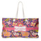 Birds & Hearts Large Rope Tote Bag - Front View