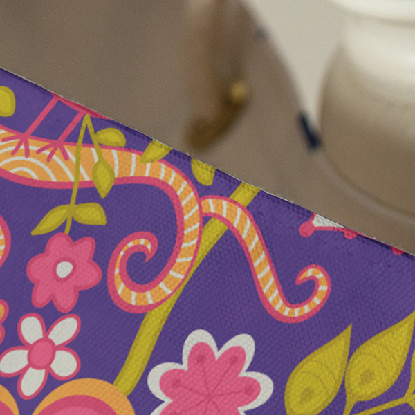 Birds & Hearts Large Rope Tote - Close Up View