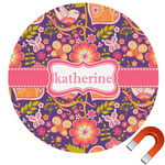 Birds & Hearts Round Car Magnet - 10" (Personalized)