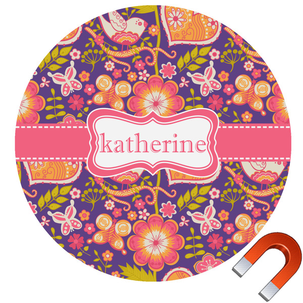 Custom Birds & Hearts Car Magnet (Personalized)