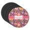 Birds & Hearts Round Rubber Backed Coasters - Set of 4 (Personalized)