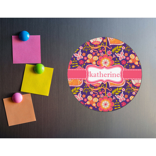 Birds & Hearts Round Fridge Magnet - LIFESTYLE