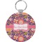 Birds & Hearts Round Plastic Keychain (Personalized)