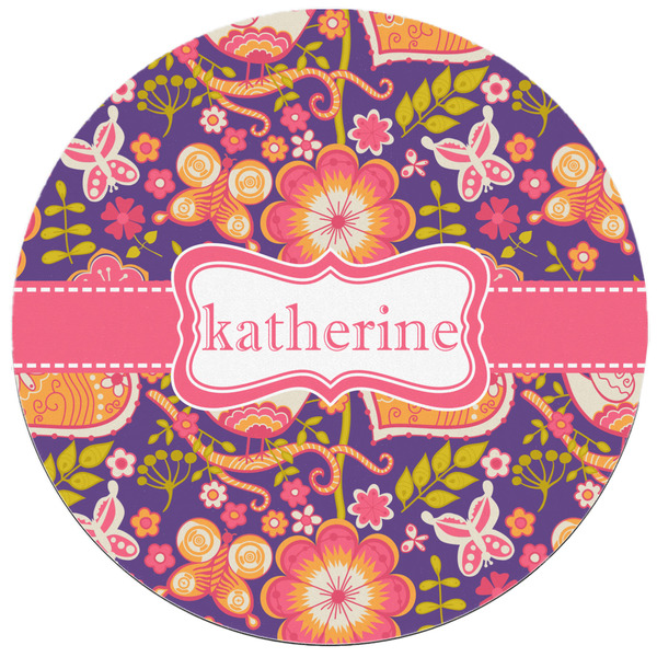 Birds & Hearts Round Mousepad - APPROVAL