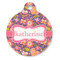 Birds & Hearts Round Pet ID Tag - Large - Front