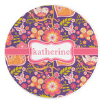 Birds & Hearts Round Stone Trivet (Personalized)