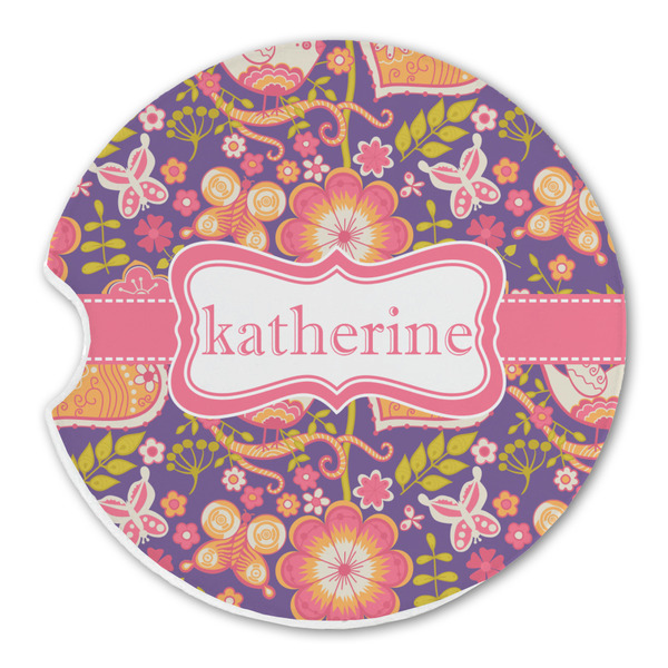 Birds & Hearts Sandstone Car Coaster - Single