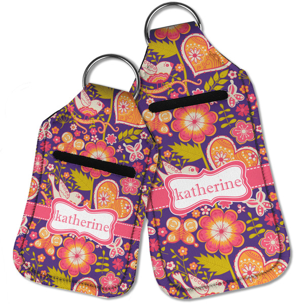 Birds & Hearts Sanitizer Holder Keychain - Parent Main