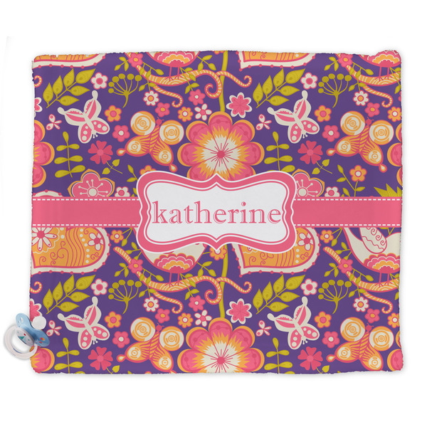 Custom Birds & Hearts Security Blanket - Single Sided (Personalized)