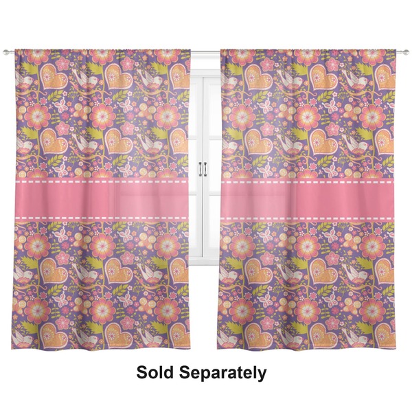 Birds & Hearts Sheer Curtains