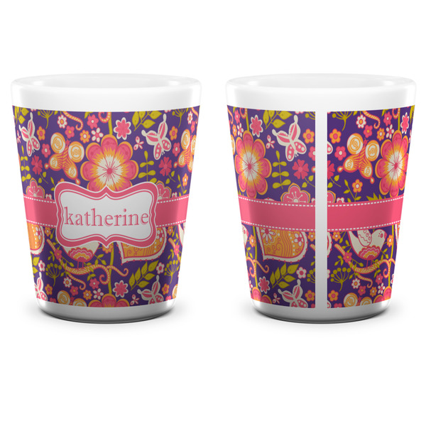 Birds & Hearts Shot Glass - White - APPROVAL