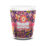 Birds & Hearts Ceramic Shot Glass - 1.5 oz - White - Set of 4 (Personalized)