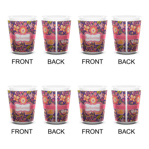 Birds & Hearts Shot Glass - White - Set of 4 - APPROVAL