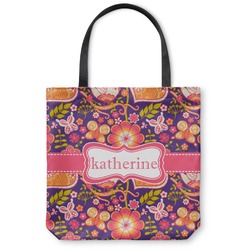 Birds & Hearts Canvas Tote Bag (Personalized)