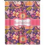 Birds & Hearts Extra Long Shower Curtain - 70"x84" (Personalized)