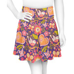 Birds & Hearts Skater Skirt - 2X Large