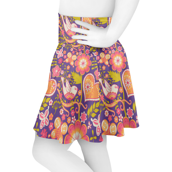 Birds & Hearts Skater Skirt - Side