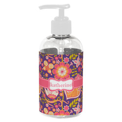 Birds & Hearts Plastic Soap / Lotion Dispenser (8 oz - Small - White) (Personalized)