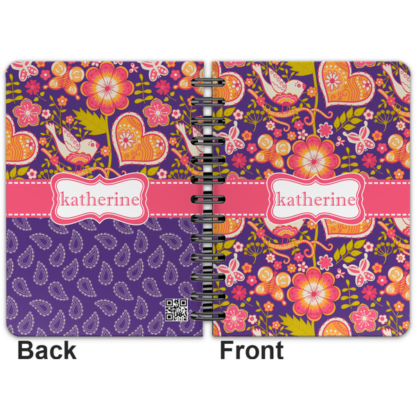 Birds & Hearts Spiral Journal 5 x 7 - Apvl