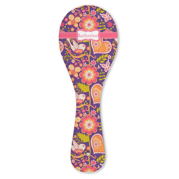 Custom Birds & Hearts Ceramic Spoon Rest (Personalized)