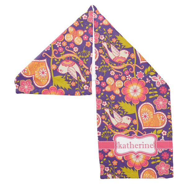 Birds & Hearts Sports Towel Folded - Both Sides Showing