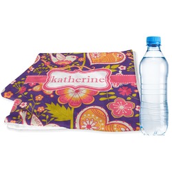 Birds & Hearts Sports & Fitness Towel (Personalized)