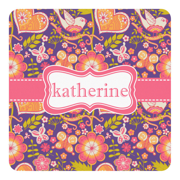 Custom Birds & Hearts Square Decal - Medium (Personalized)