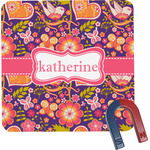 Birds & Hearts Square Fridge Magnet (Personalized)