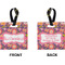 Birds & Hearts Square Luggage Tag (Front + Back)