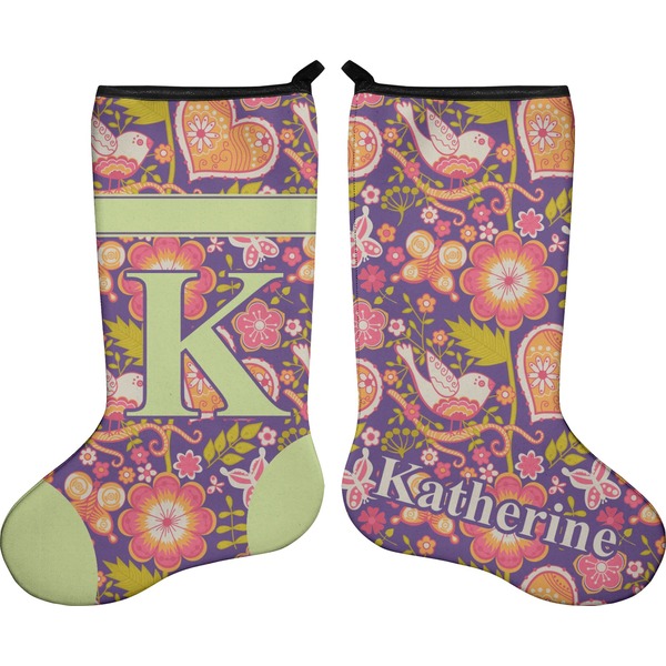 Birds & Hearts Stocking - Double-Sided - Approval