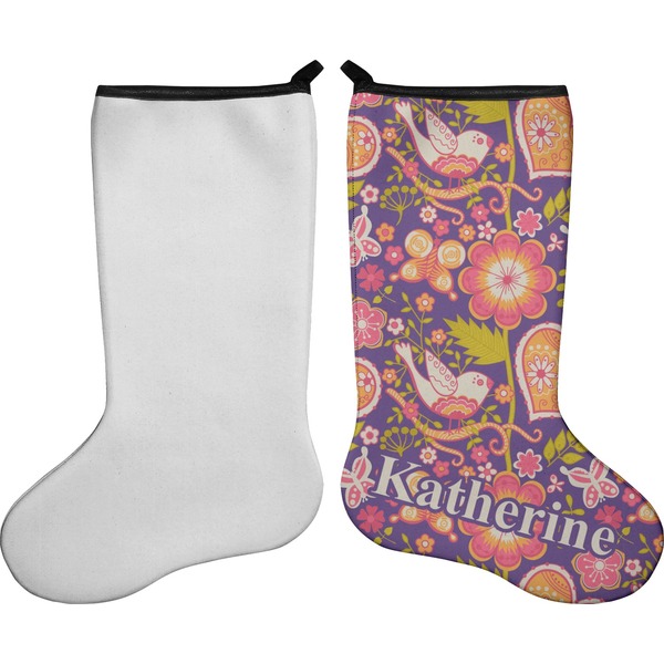 Birds & Hearts Stocking - Single-Sided - Approval