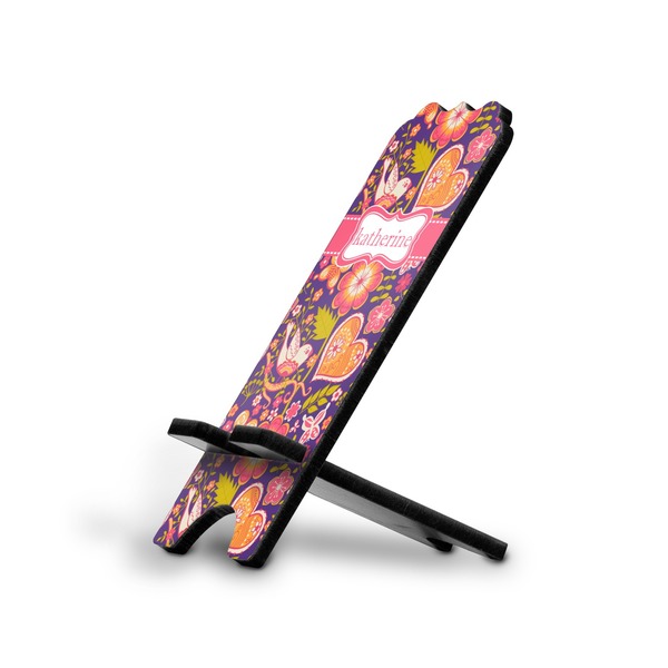 Custom Birds & Hearts Stylized Cell Phone Stand - Large (Personalized)