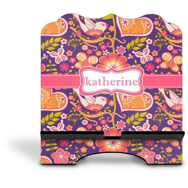 Birds & Hearts Stylized Tablet Stand - Front without iPad