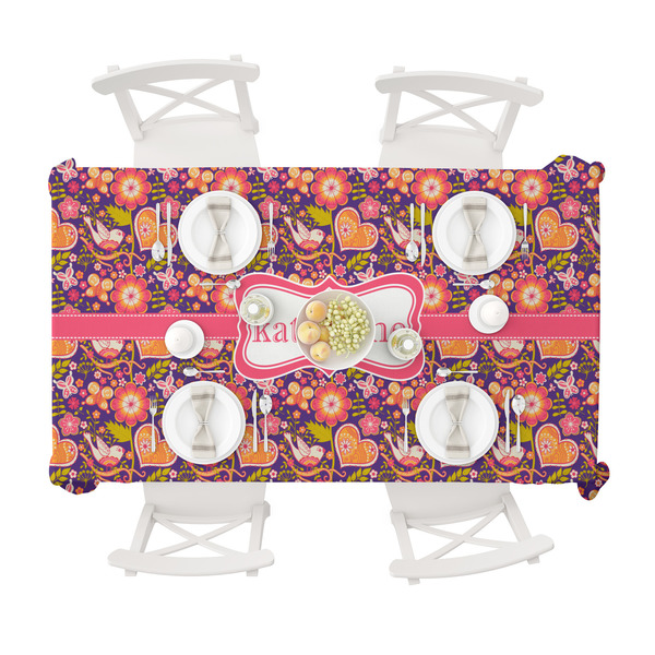 Birds & Hearts Tablecloths (58"x102") - TOP VIEW