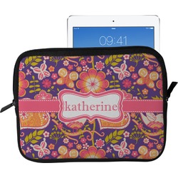 Birds & Hearts Tablet Case / Sleeve - Large (Personalized)