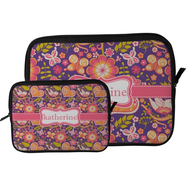 Birds & Hearts Tablet Sleeve (Size Comparison)